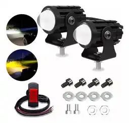 Mercado Libre Par Faros De Lupa Doble Color Alta/baja Para Auto Moto 60w oferta