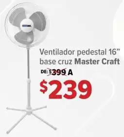 Soriana Mercado Ventilador pedestal 16" base cruz Master Craft oferta
