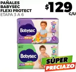 Merco PAÑALES BABYSEC FLEXI PROTECT ETAPA 3 A 6 oferta
