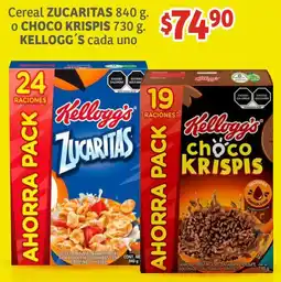 Soriana Híper KELLOGG'S ZUCARITAS o CHOCO KRISPIS oferta