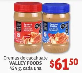 Soriana Híper VALLEY FOODS Cremas de Cacahuate oferta