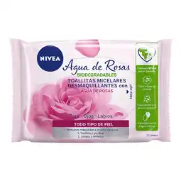 Farmacias YZA NIVEA Toallitas Faciales Desmaquillantes Micelares Agua De Rosas Todo Tipo de Piel 25 piezas oferta