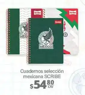 La Comer Scribe - cuadernos selección mexicana oferta