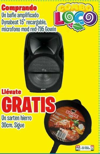HEB Gowin bafle amplificado dynabeat 15 recargable, microfo oferta