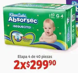Soriana Híper Kleen Bebé Absorsec Etapa 4 oferta