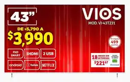 Soriana Híper VIOS Smart TV 43" oferta
