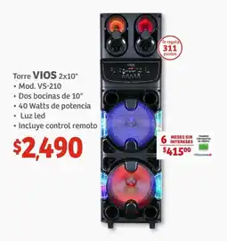 Soriana Híper VIOS Torre 2x10" oferta