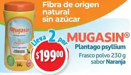 Farmacias Guadalajara Plantago psyllium Frasco polvo 230 g sabor Naranja oferta
