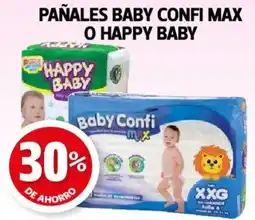 PAÑALES BABY CONFI MAX O HAPPY BABY