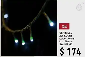 Sodimac Homecenter Serie led 200 luces oferta