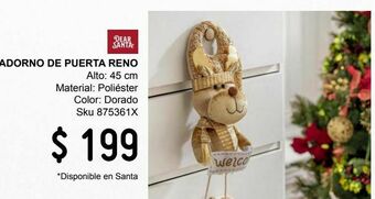 Sodimac Homecenter Adorno de puerta reno* oferta