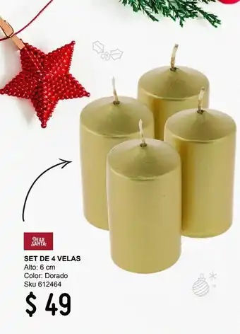 Set de 4 velas