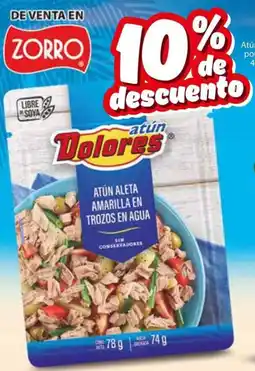 Zorro Atún dolores pouch agua oferta