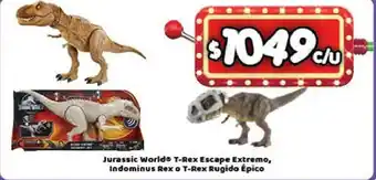 Bodega Aurrerá Jurassic World T-Rex Escape Extremo, Indominus Rex o T-Rex Rugido Épico oferta