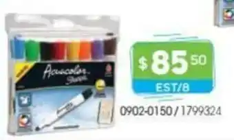 Tony Super Papelerías Acuacolor Sharpie EST/8 oferta