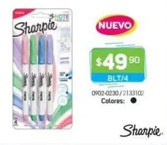 Tony Super Papelerías Sharpie BLT/4 oferta