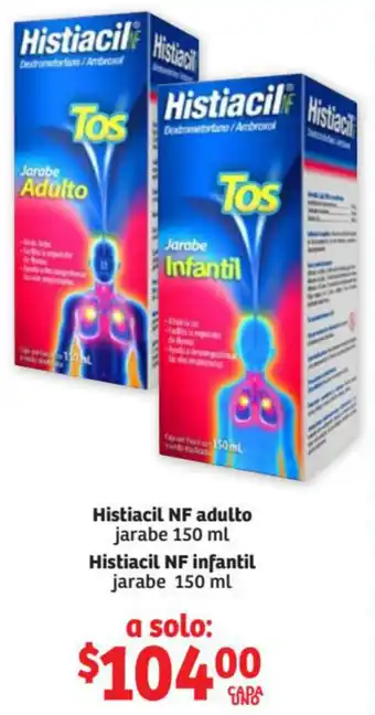 Soriana Mercado Histiacil NF Adulto Jarabe 150ml/ Histiacil NF Infantil Jarabe 150ml oferta