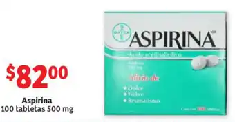 Aspirina 100 Tabletas 500mg