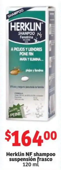 Soriana Mercado Herklin NF Shampoo Suspensión Frasco 120ml oferta