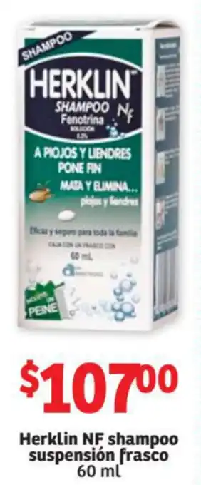 Soriana Mercado Herklin NF Shampoo Suspensión Frasco 60ml oferta