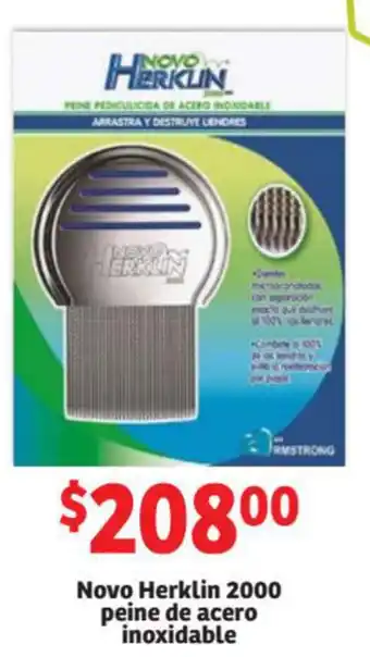 Soriana Mercado Novo Herklin 2000 Peine de Acero Inoxidable oferta