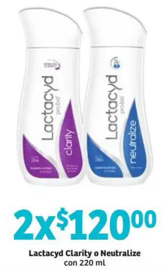 Soriana Mercado Lactacyd Clarity o Neutralize con 220ml oferta