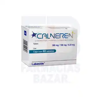 Farmacias Bazar CALNEREN 300MG/100MG/0.20MG 30 TABLETAS 1 + 1 oferta