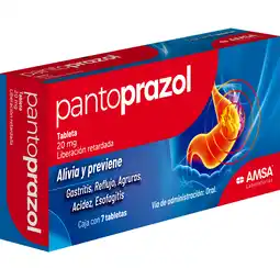 Farmacias Bazar PANTOPRAZOL 20MG 7 TABLETAS AMSA oferta