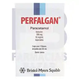 Farmacias Bazar PERFALGAN 500MG SOLUCION INYECTABLE 1 AMPOLLETA 50ML oferta