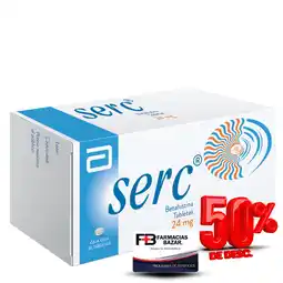 Farmacias Bazar SERC 24MG 30 TABLETAS oferta