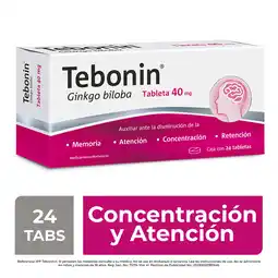 Farmacias Bazar TEBONIN 40MG 24 TABLETAS oferta