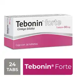 Farmacias Bazar TEBONIN FORTE 80MG. 24 GRAGEAS oferta