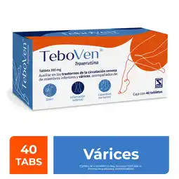 Farmacias Bazar TEBOVEN 300MG 40 GRAGEAS oferta