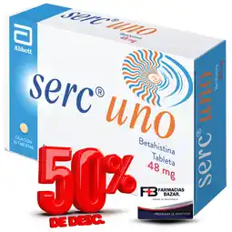 Farmacias Bazar SERC UNO 48MG 30 TABLETAS oferta