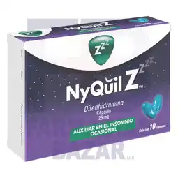 Farmacias Bazar NYQUILZ 25MG 10 CAPSULAS oferta
