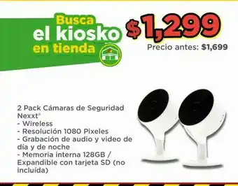 2 pack cámaras de seguridad nexxt
