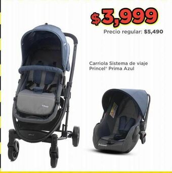 Bodega Aurrerá Carriola sistema de viaje princel prima azul oferta