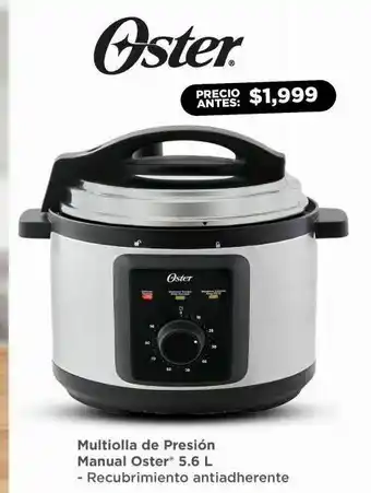 Bodega Aurrerá Multiolla a presión oster 6.5l oferta
