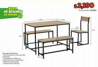 Bodega Aurrerá Comedor mainstays oferta