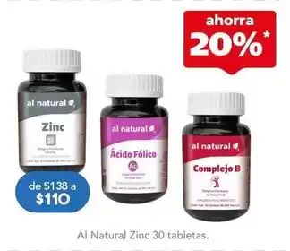 Farmacia San Pablo Al natural - zinc oferta