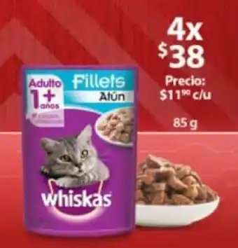 Whiskas Fillets Ãtûn 4x85g