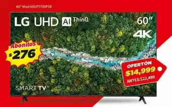 El Bodegón LG UHD 4K Smart TV 60" oferta
