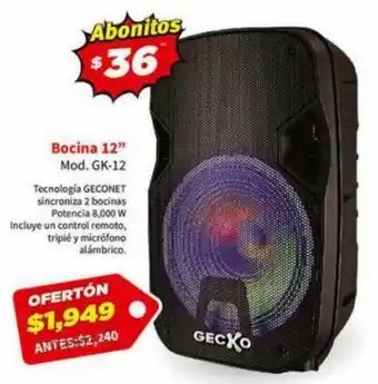 El Bodegón Bocina Gecko 12" oferta