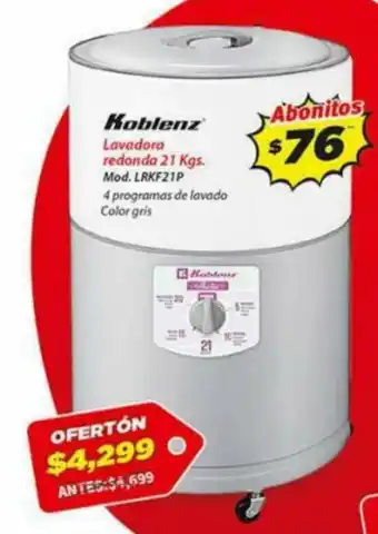 El Bodegón Koblenz Lavadora Redonde 21kg oferta