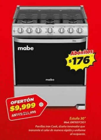 El Bodegón Mabe Estufa 30" oferta