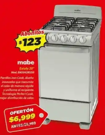 El Bodegón Mabe Estufa 20" oferta