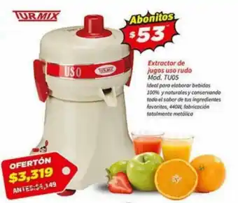 Turmix Extractor de Jugos Uso Rudo 440w