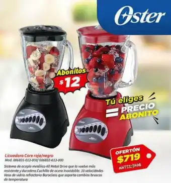 El Bodegón Oster Licuadora Core Rojo/Negro oferta