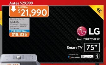 Walmart LG Smart TV 75" oferta