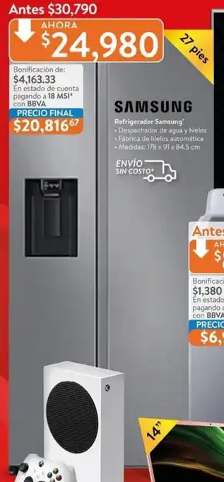 Walmart Samsung Refrigerador oferta